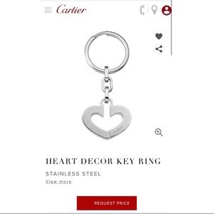 Cartier keychain with bag, box, and certification